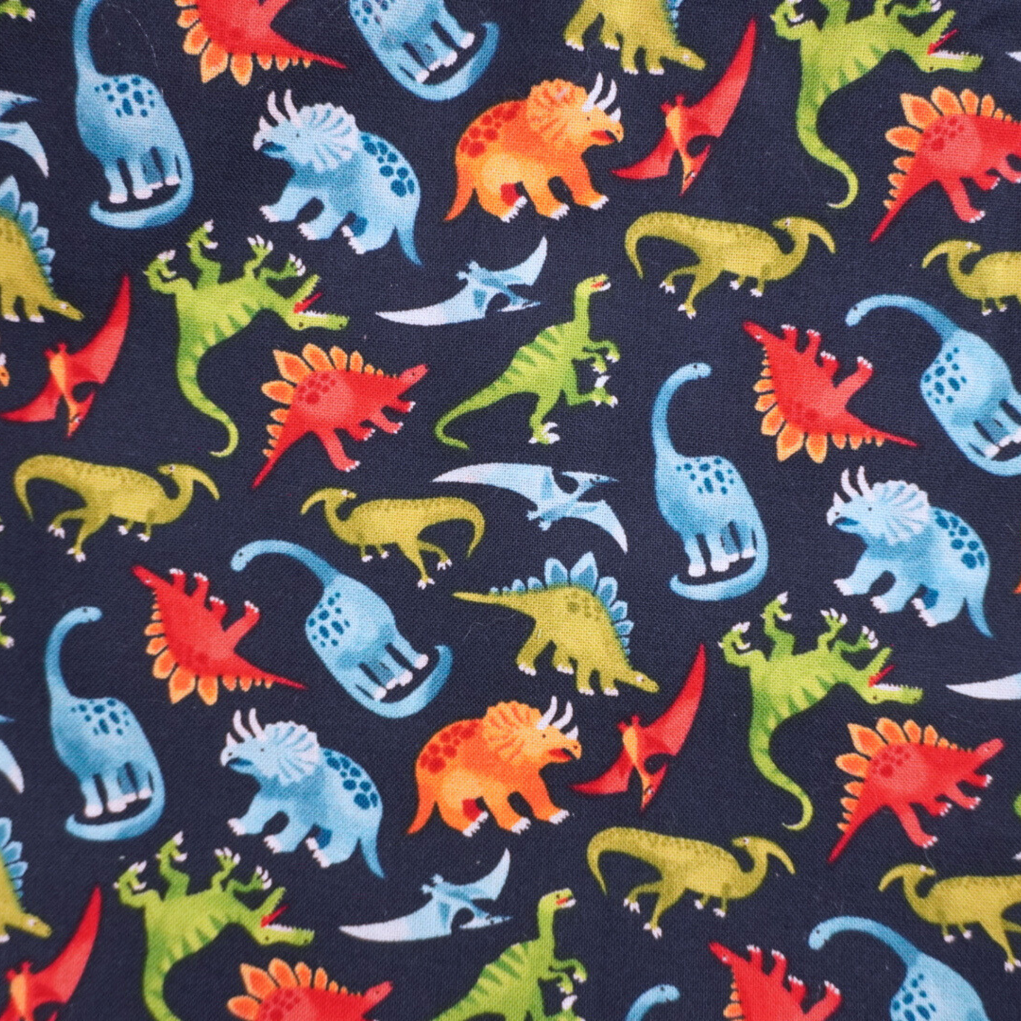 Dark Blue Dino Fabric
