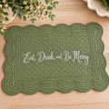 Eat Drink and Be Merry Embroidered Placemats
