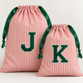 LARGE Embroidered Personalized Christmas Gift Sack - Single Letter