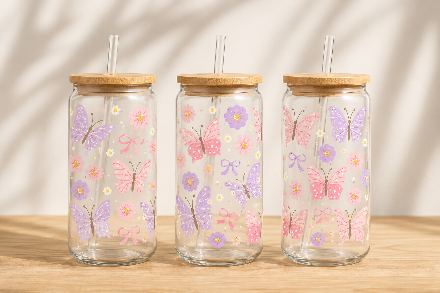 Pastel Butterflys 16oz Cup