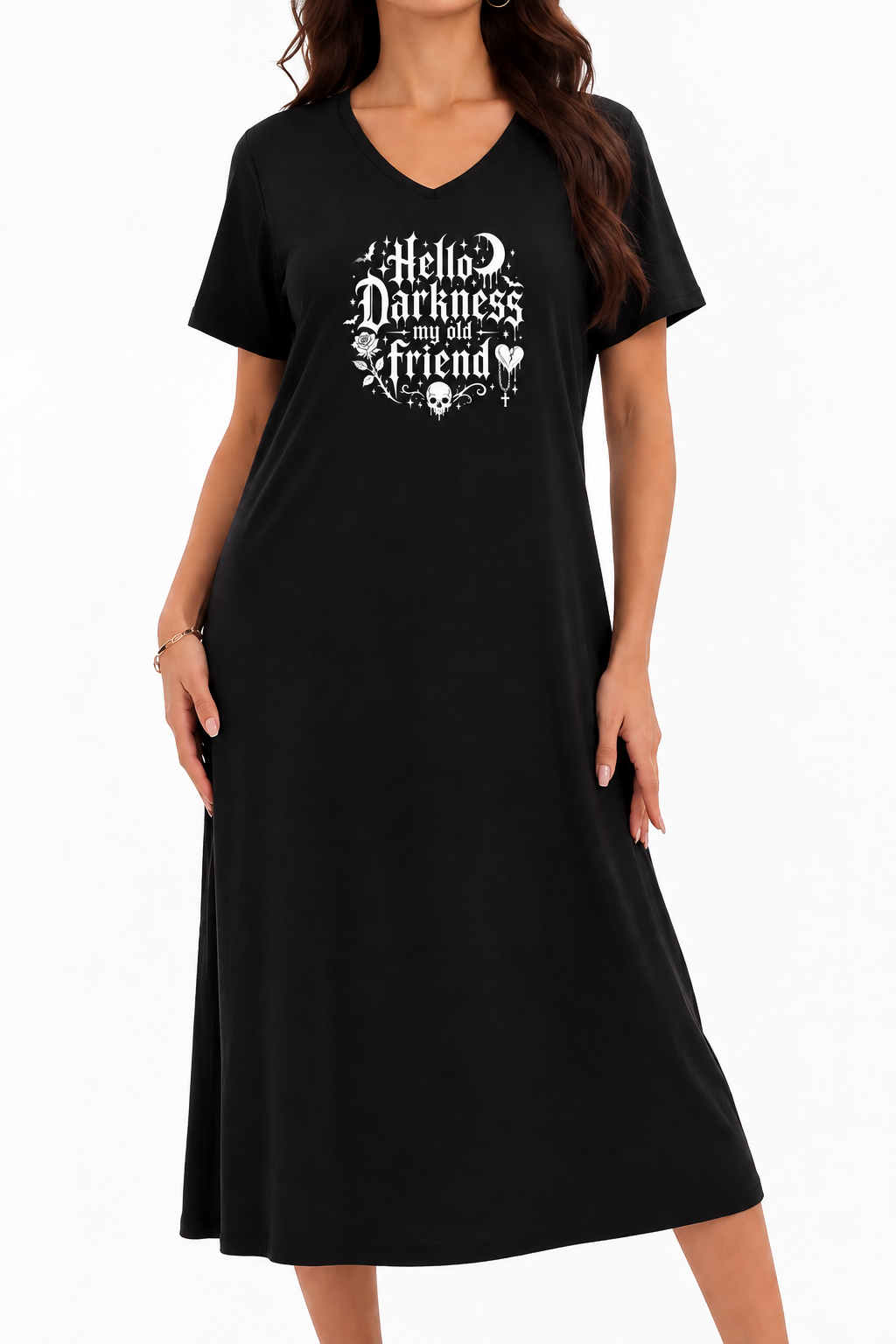 Hello Darkness Long Pajama Dress