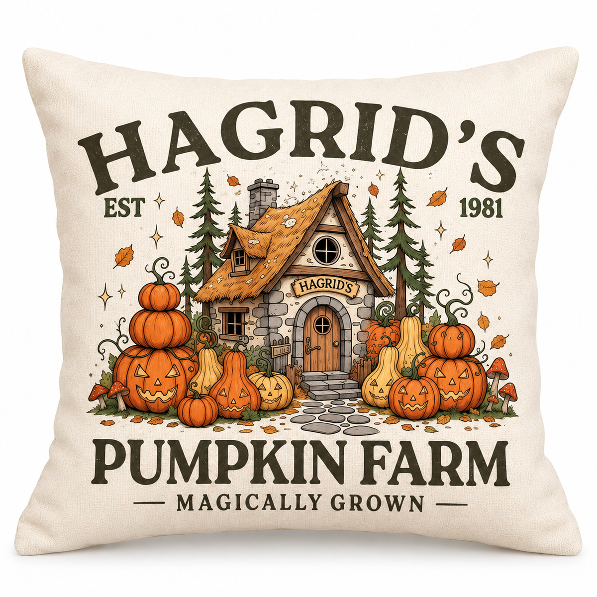 Throw Pillow - Pumpkin Farm