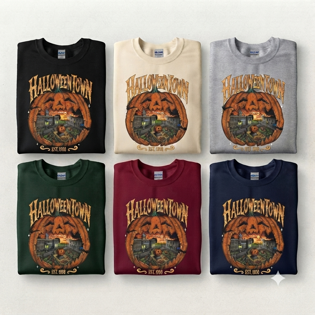 Halloween Town Crewneck and Sweatshirt