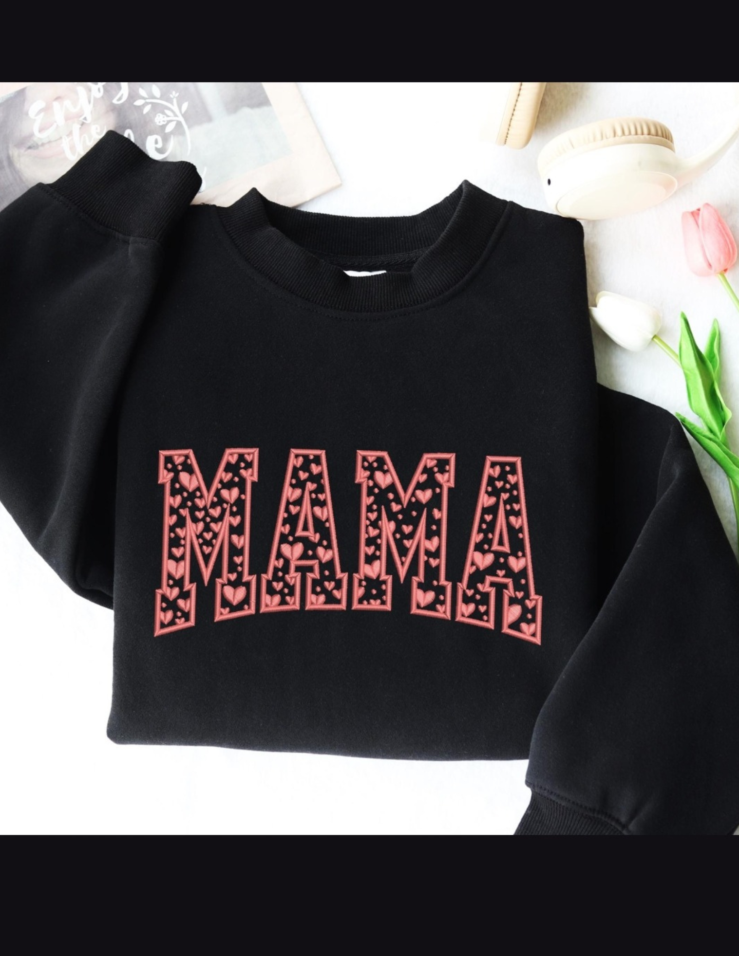 MAMA Heart Shirts with names on Sleeve