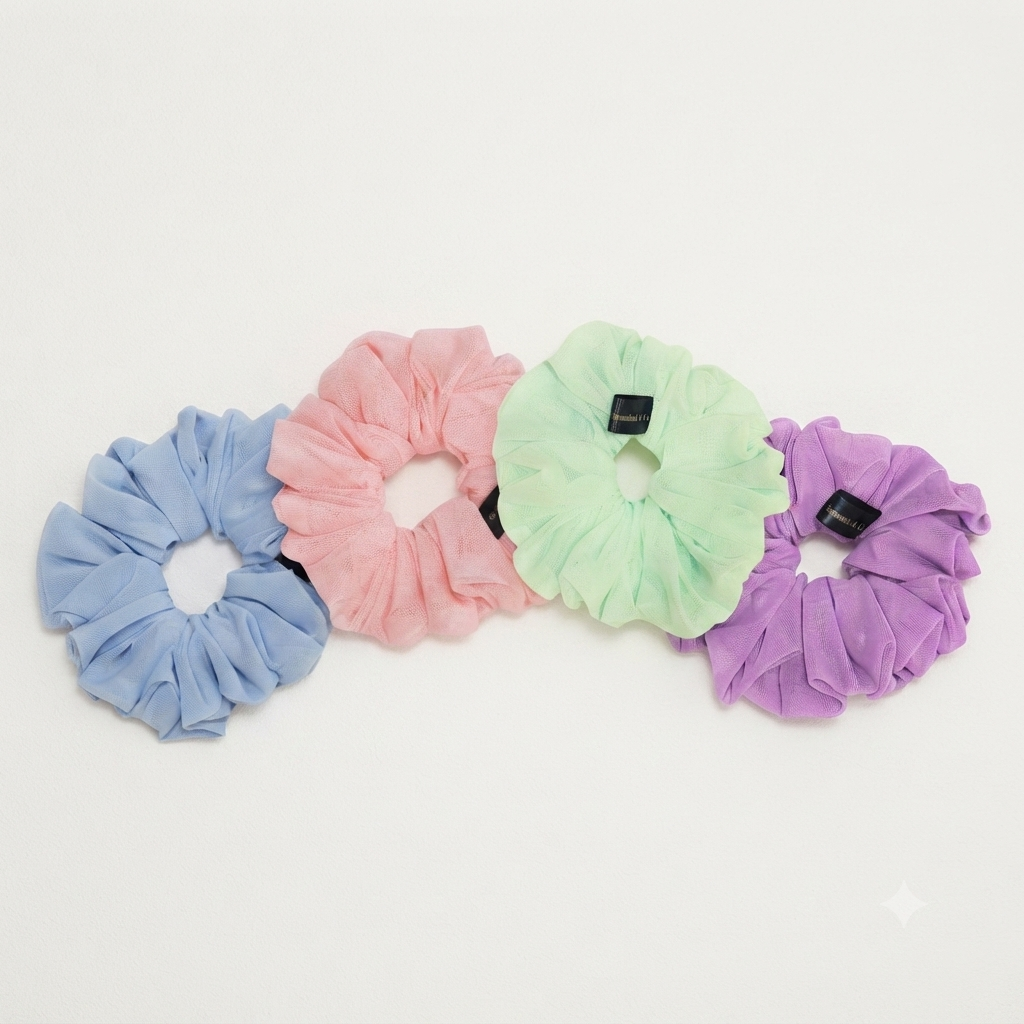 Fluffy Tulle Scrunchies