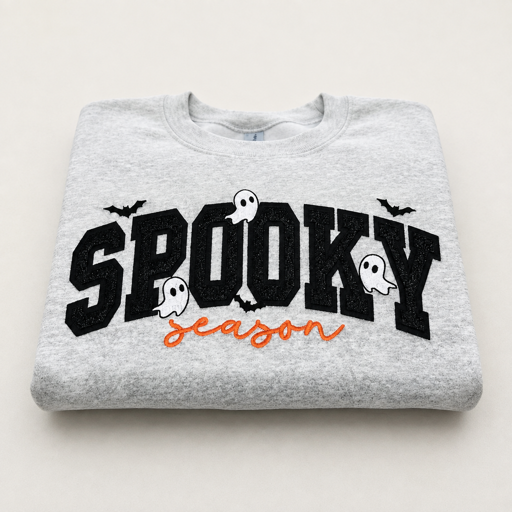 Sparkle Spooky Season Applique Embroidery - customizable