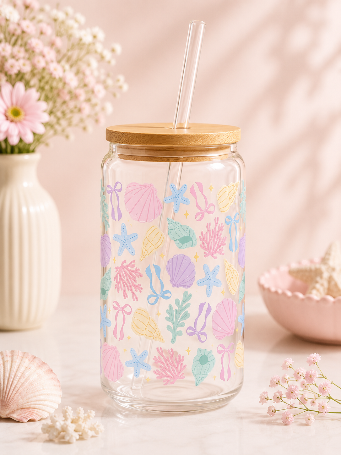 Pastel Shells and Bows