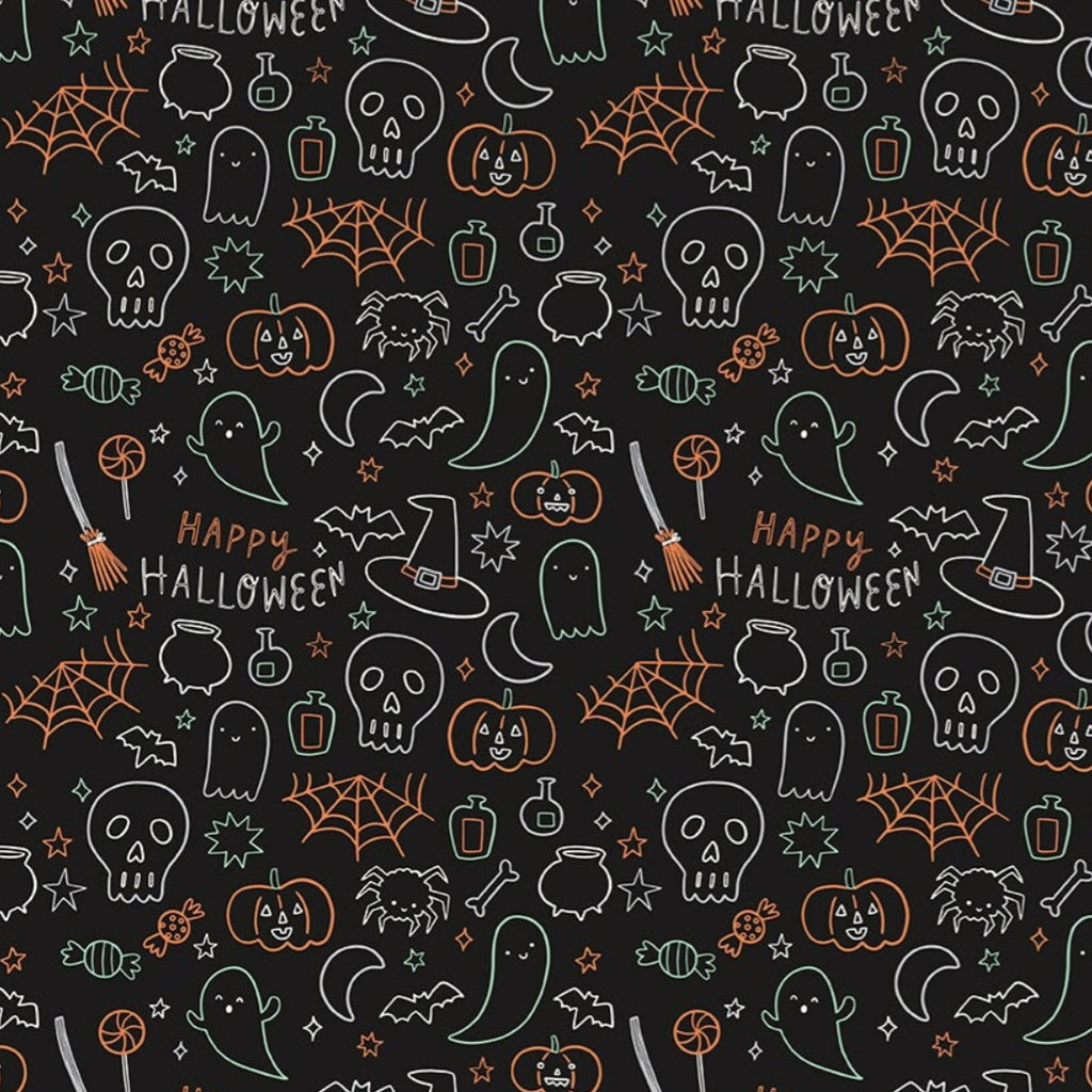 Glow in the Dark - Double sides Ruffle Table Runner - Electric Spook