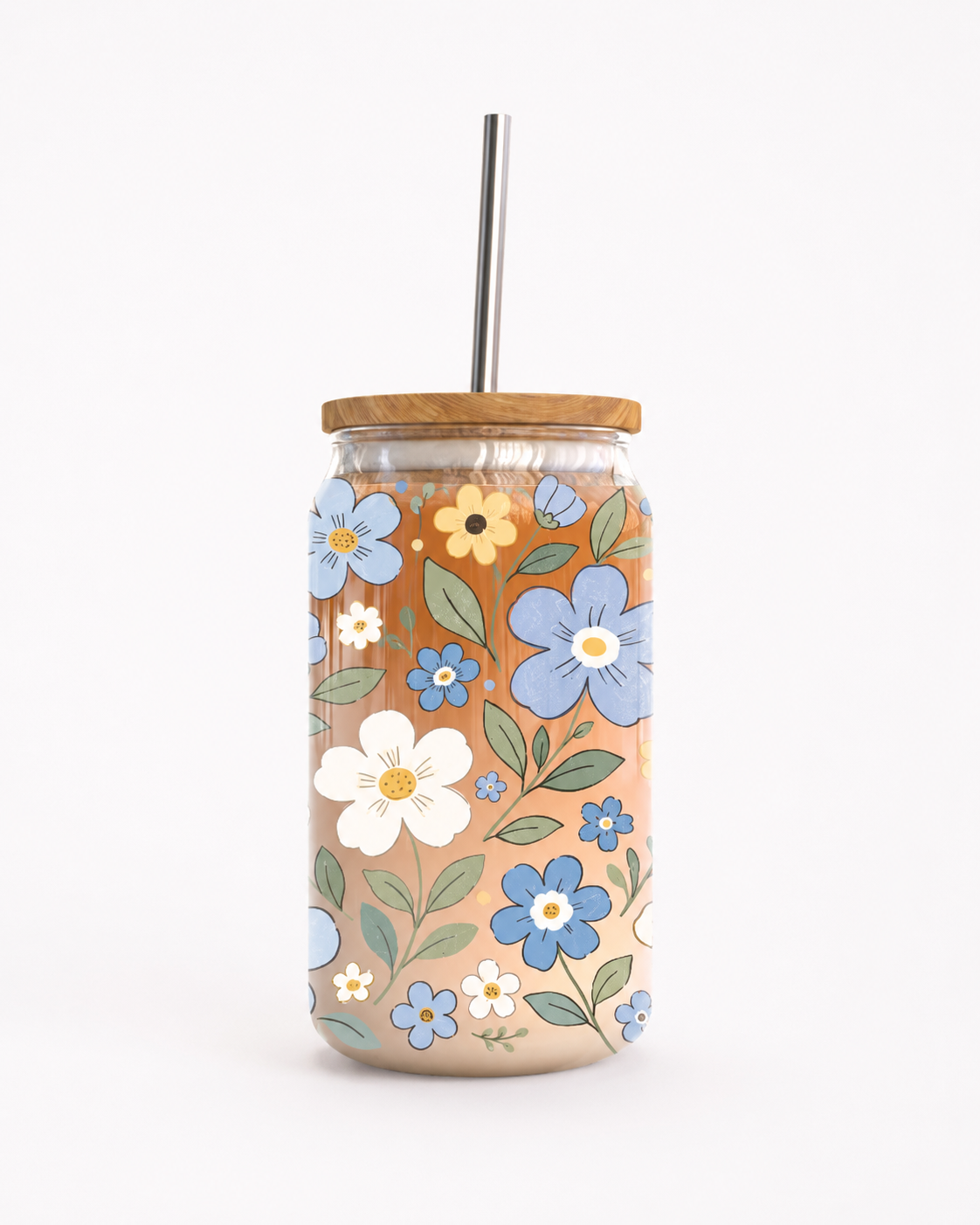 Blue Floral Cup