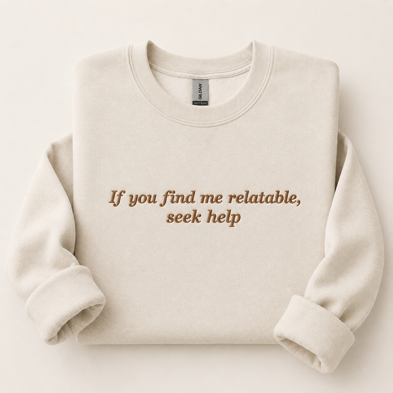 Seek Help Embroidery Shirt and Crewneck