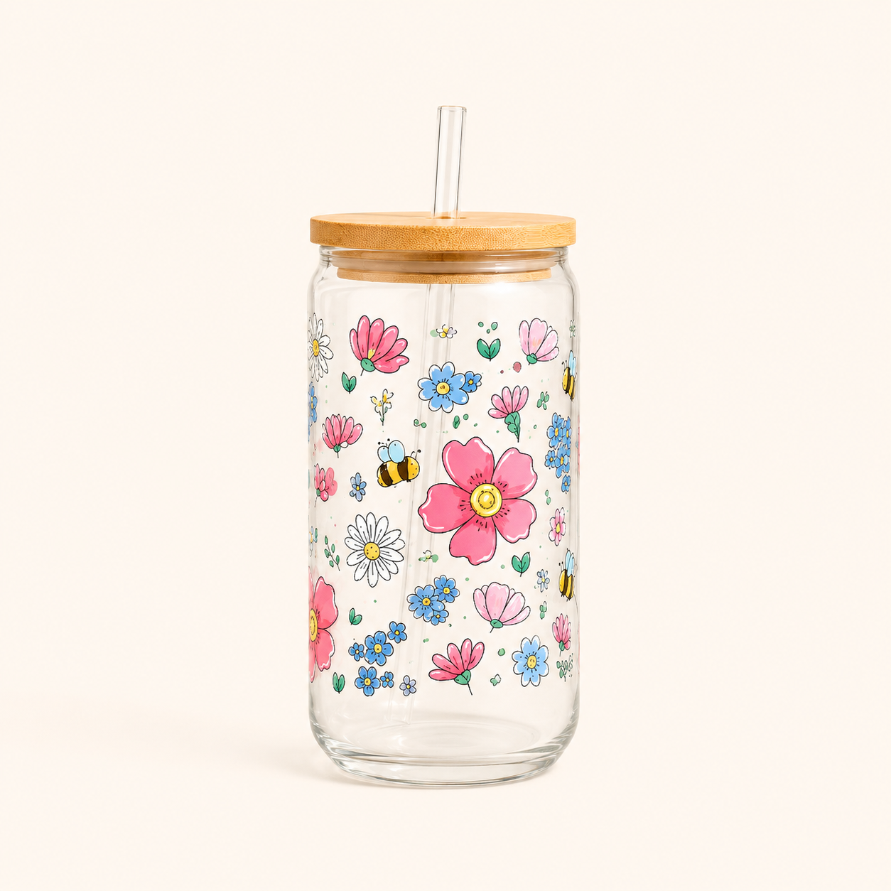 Bee-utifil Flowers 16oz Cup