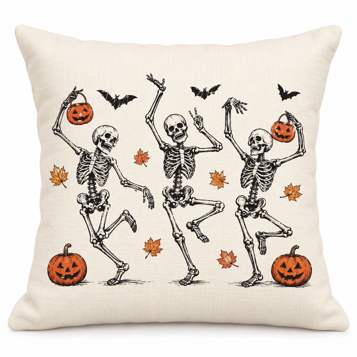 Throw Pillow - Dancing Skeletons