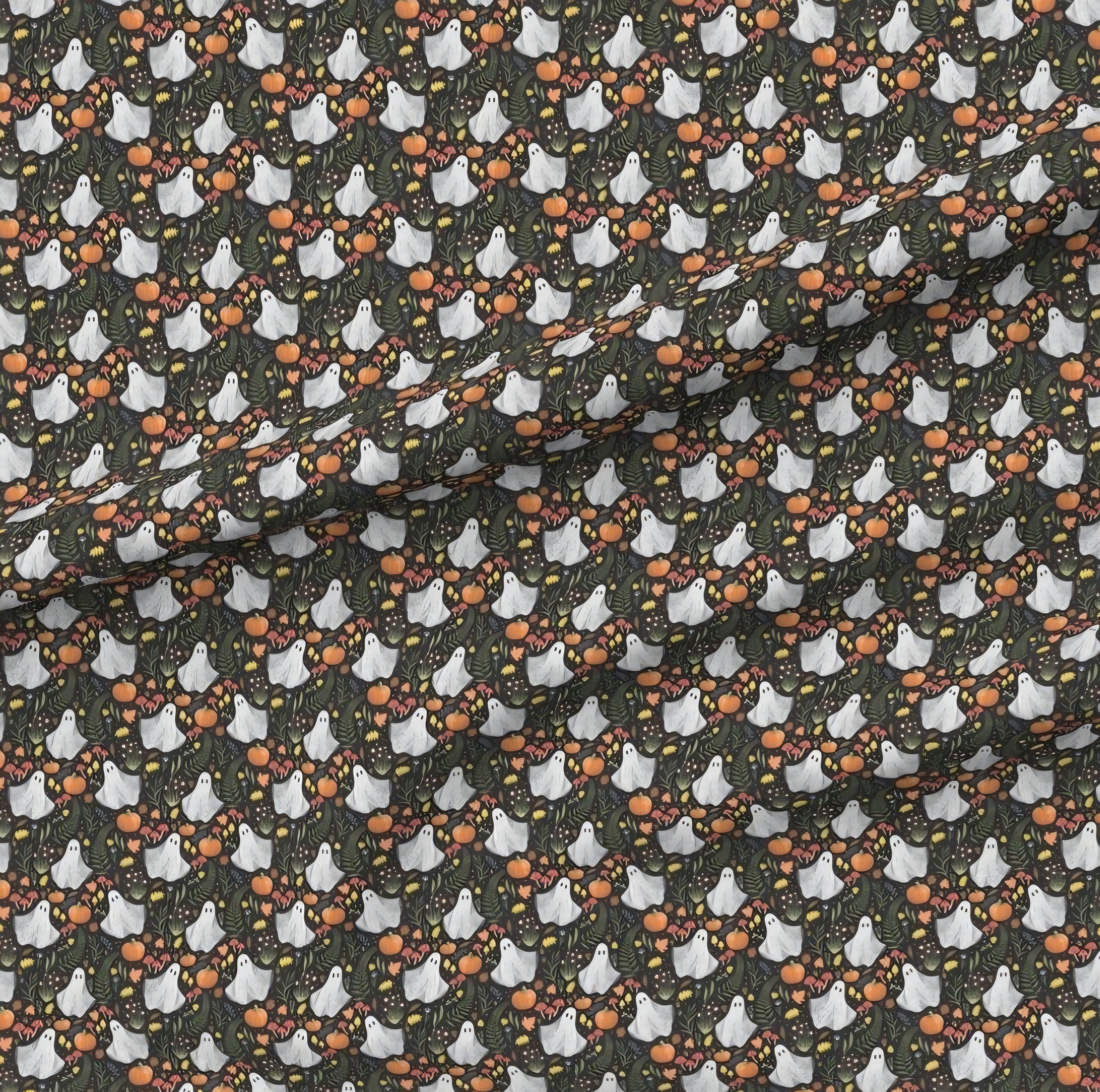 Double sides Ruffle Table Runner - Fall Ghosts Sets