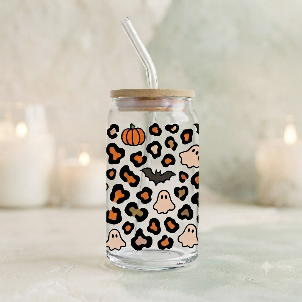 Orange Cheetah Cup