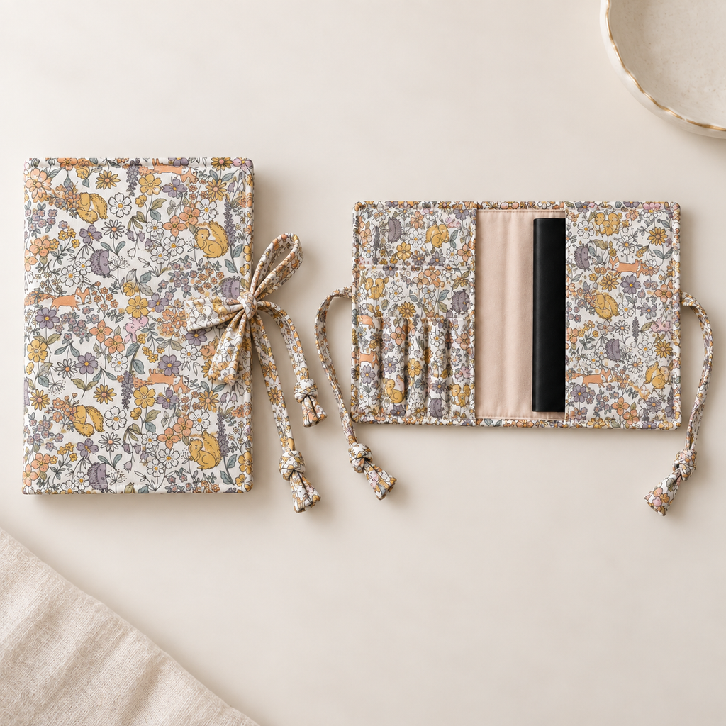 Book Cover with Pockets ( Multiple patterns available)