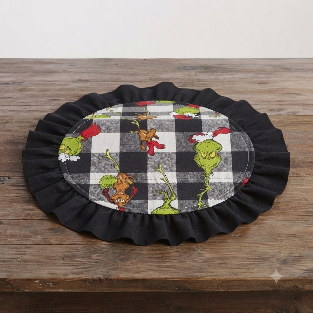 Green Meanie Ruffle Placemat