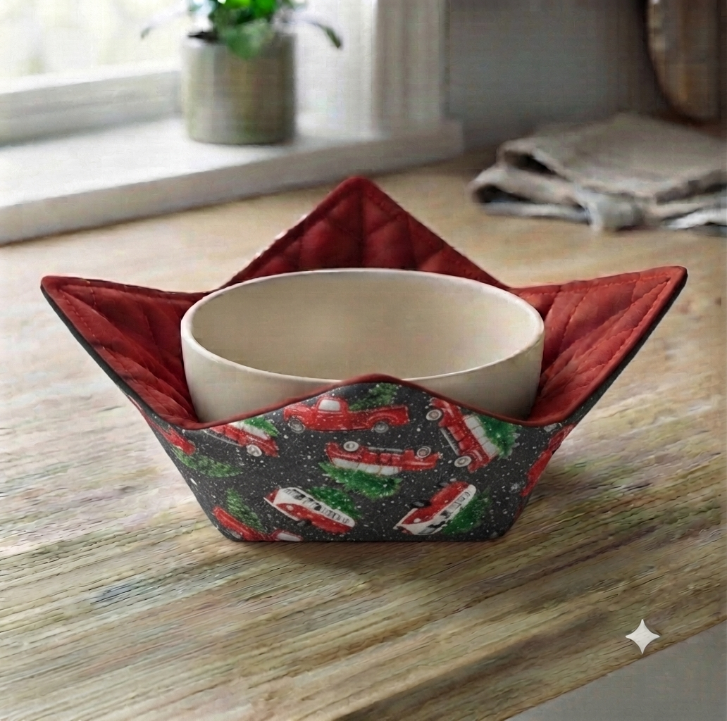Little Red Truck Microwaveable Bowl Coozie