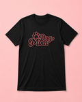 Bubble Font Embroidered Dog Mom Shirt